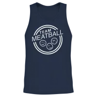 Team Meatball White Unisex Tank Top - Navy – 2