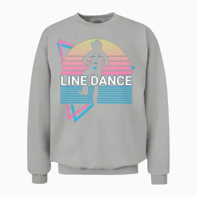 Line Dance Retro Unisex Sweatshirt - Ash