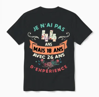 Woman 44 Years Birthday Woman Gift Humour I 44 Years T-Shirt, Black, S Unisex T-Shirt - Black