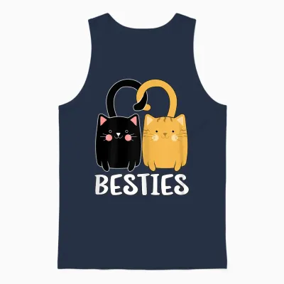 Best Friends Beste Freundin Für 2 Mädchen Katzen Partnerlook Unisex Tank Top - Navy
