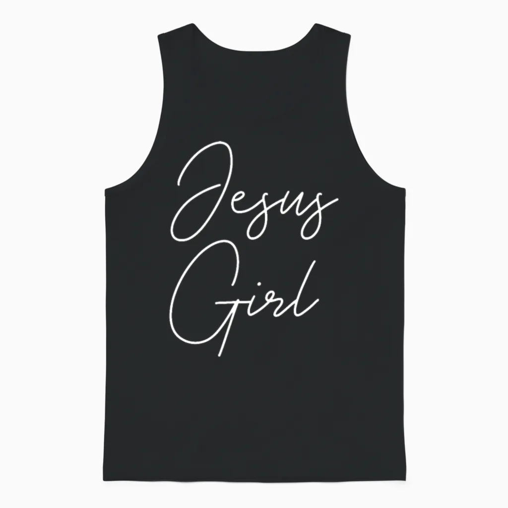 Christian Jesus Girl & Faith Unisex Tank Top in Black