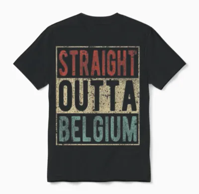Straight Outta Belgium Unisex T-Shirt - Black
