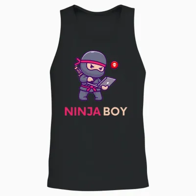 Ninja Boy Unisex Tank Top - Black