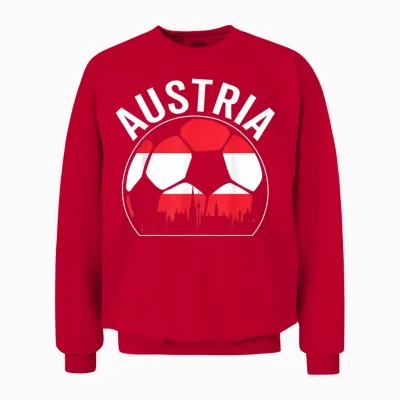österreich Fußballmannschaft Spieler Fan Souvenir Galerie Unisex Sweatshirt - Red