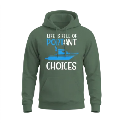 Funny Boating Boat Captain Unisex Hoodie - Military Green