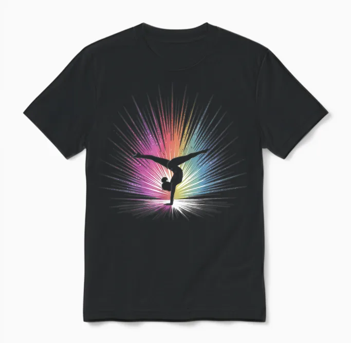 Gymnastik Geschenk Damen Mädchen Kinder Rhythmische Turnen Unisex T-Shirt in Black
