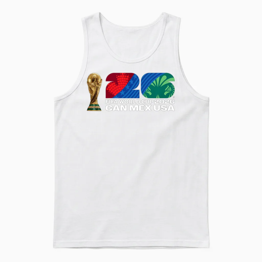 Kids Fifa World Cup26 Fifa Host Country Trophy Color Unisex Tank Top in White