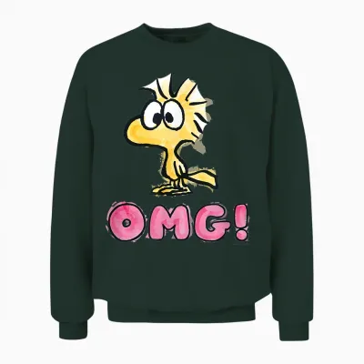 Peanuts - Snoopy Woodstock Omg Unisex Sweatshirt - Forest