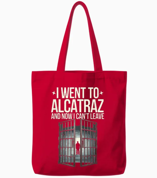 Prison Life Notorious Prison Alcatraz Inmates Penitentiary Tote Bags in Red
