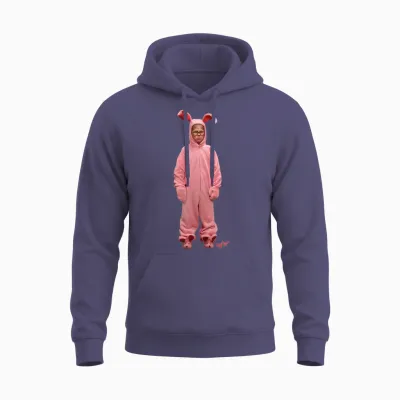 A Christmas Story Ralphie Pink Bunny Pink Nightmare Unisex Hoodie - Heather Sport Dark Navy
