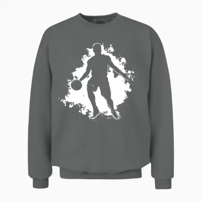 Basketball Boy Sketch Unisex Sweatshirt - Graphite Heather