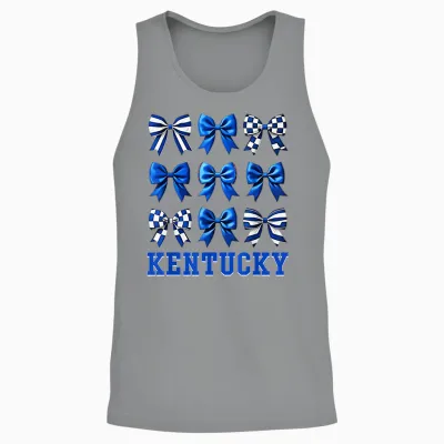 Kentucky Women Toddler Girls Kids Sister Niece Coquette Bow Unisex Tank Top - Sport Grey