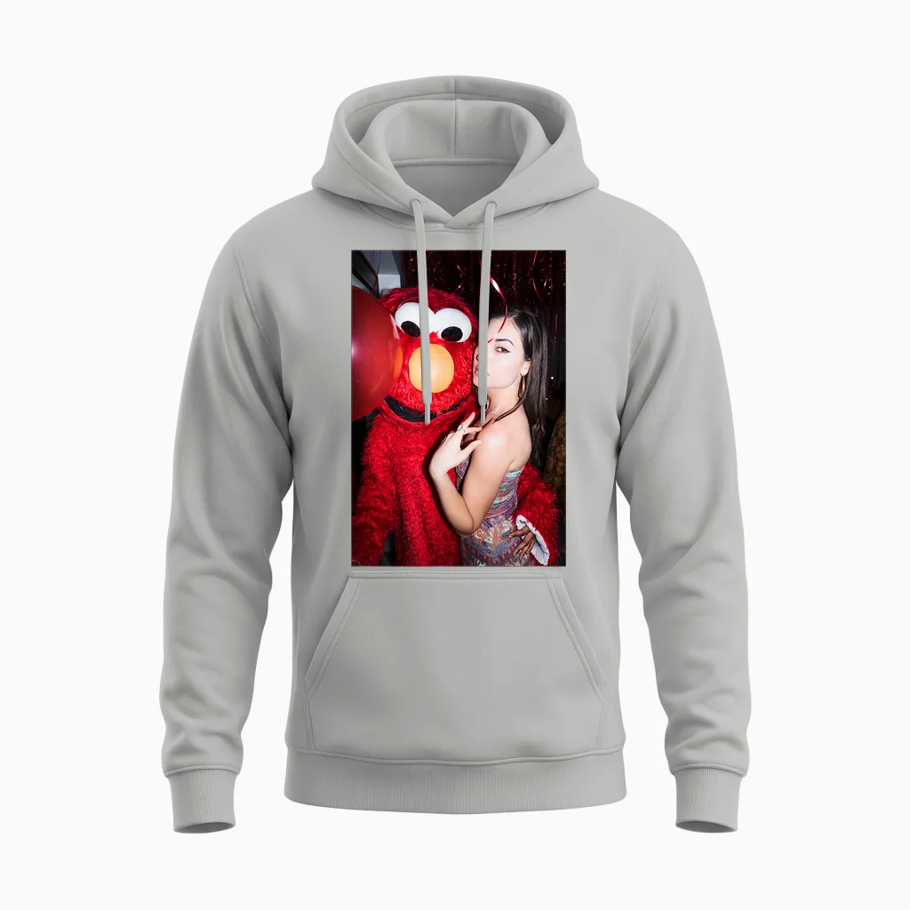 Men's Sasha Grey Graphic T-Shirt, Black Unisex Hoodie in Ash