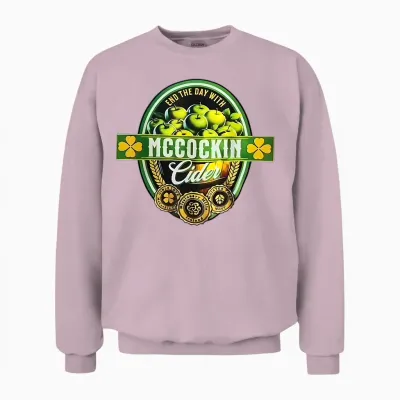 Vintage Maccockin Cider Funny St Patrick's Day Unisex Sweatshirt - Light Pink
