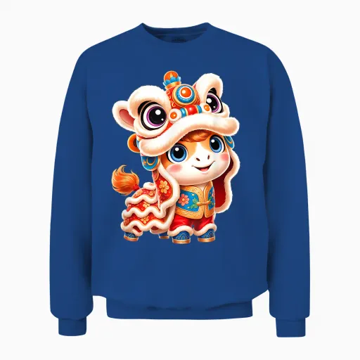 Chinese New Year Dance Costume for Horse and Lion Cny Unisex Sweatshirt - Royal