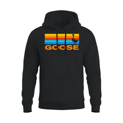 Goose Inspired Retro Unisex Hoodie - Black
