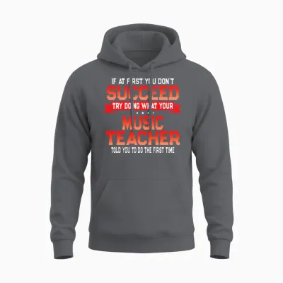 Fun Music Teacher Gift Funny School Band Choir Unisex Hoodie - Charcoal