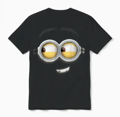 Despicable Me Minions Dave Side Smile Graphic Unisex T-Shirt - Black
