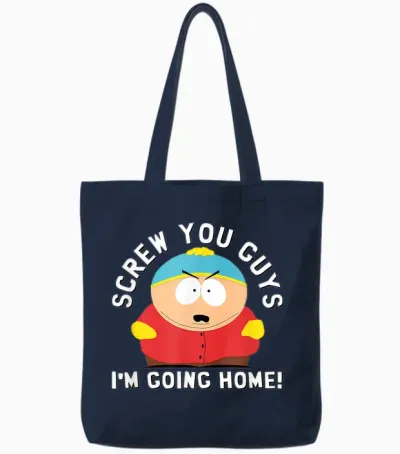 South Park Screw You Guys I'm Going Home Tote Bags - Navy