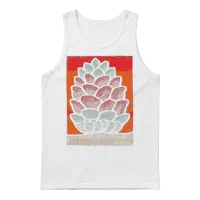 Stacked Pine Cone Pop Art Unisex Tank Top - White – 1
