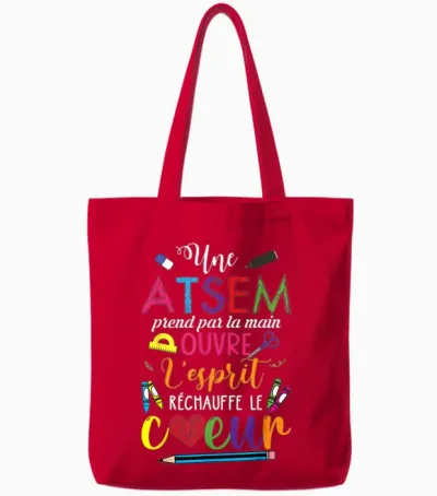 Thank You Atsem Teacher End of Year Kindergarten Humor T-Shirt, Black, S Tote Bags - Red