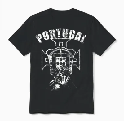 Portugal Por Soccer Fan T-Shirt, Black Unisex T-Shirt - Black
