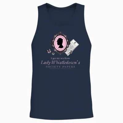Bridgerton I Get My Tea from Lady Whistledown Unisex Tank Top - Navy