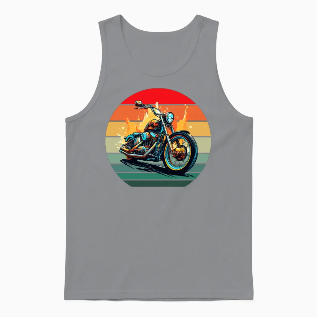 Motorrad Bike Motor Bike Vintage Retro Design Unisex Tank Top - Sport Grey