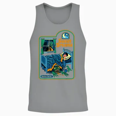 Sweet Dreams Monster Sarcastic Retro Funny Adult Humor Unisex Tank Top - Sport Grey