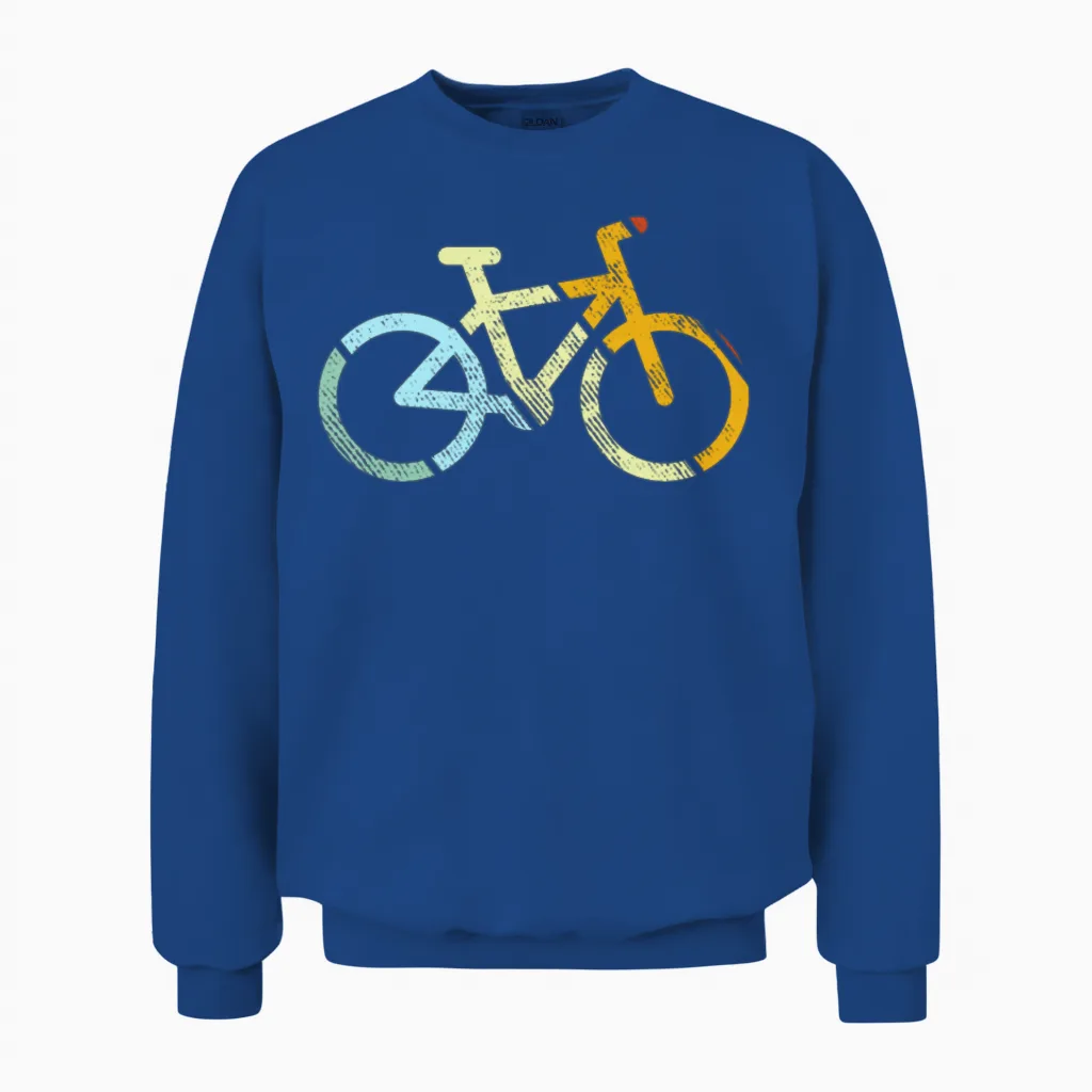 Cycling Retro Unisex Sweatshirt in Royal