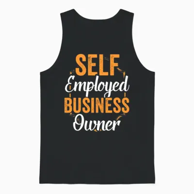 Self Employed Business Owner Boss Work Freelancer Unisex Tank Top - Black
