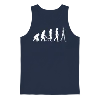Retro Robots Evolution Robotics Unisex Tank Top - Navy – 1