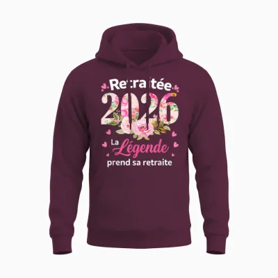 Retirement Retired Woman 2026 the Legend Retires Unisex Hoodie - Maroon