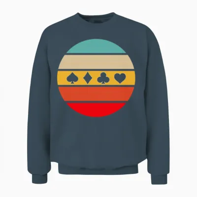 Poker Retro Unisex Sweatshirt - Dark Heather