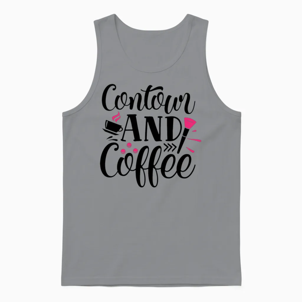 Contour and Coffee Unisex Tank Top in Sport Grey