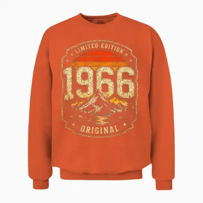 60. Geburtstag Mann Frau 60 Jahre 1966 Deko Geschenk Lustig Unisex Sweatshirt - Orange