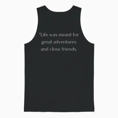 Travel Quotes with Friends - Unforgettable Travel Unisex Tank Top - Black