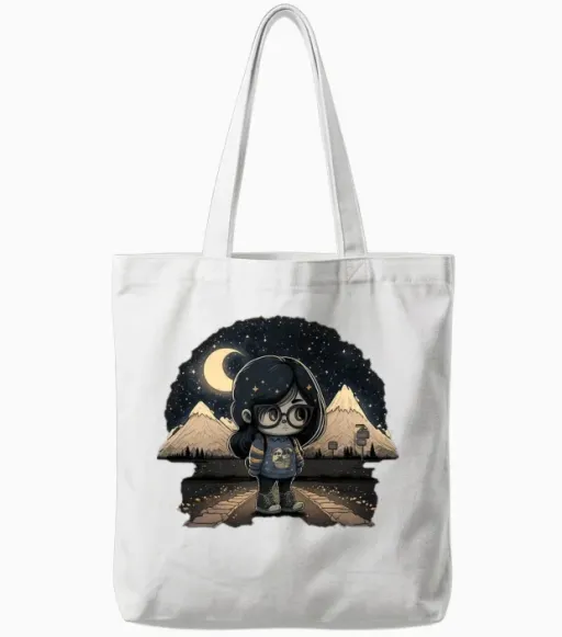 Retro Vintage Tote Bags in White