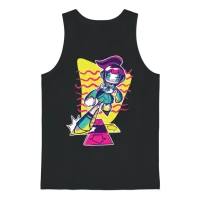 Dance Robot Retro Unisex Tank Top - Black – 1