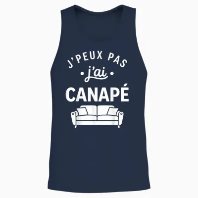 Citation Sieste Humour J'peux Pas J'ai Canapé Unisex Tank Top - Navy