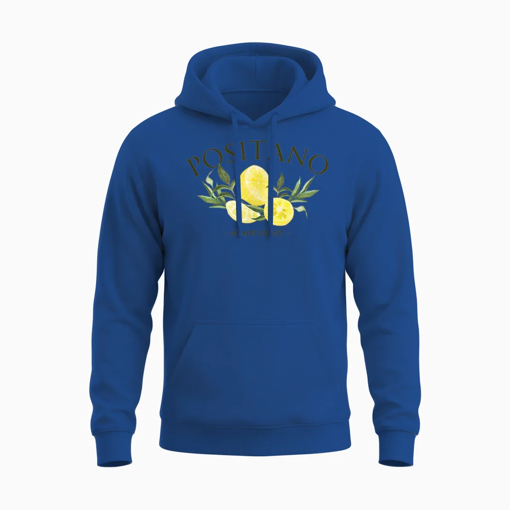 Positano Lemons, Italy - Souvenirs - Amalfi Coast Vibes T-Shirt, White, S Unisex Hoodie in Royal