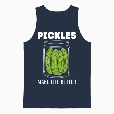 Pickles Cucumber Food Pickle Unisex Tank Top - Navy
