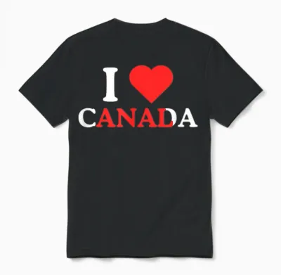 I Love Canada Anal Lustiger Erwachsenen-Humor Unhinged Raunchy Meme Unisex T-Shirt - Black