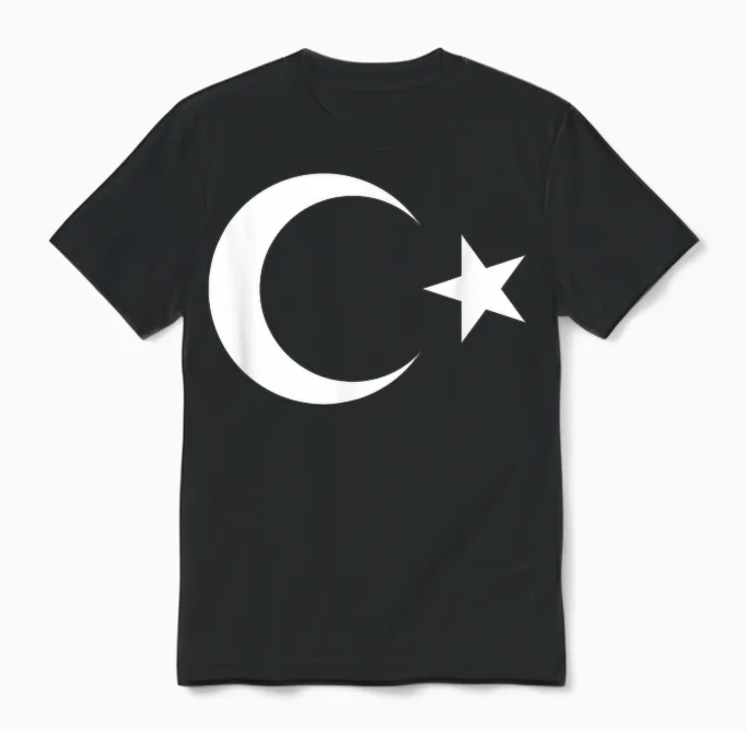 Türkische Flagge Unisex T-Shirt in Black