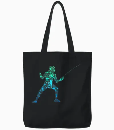 Fechten Fechter Kinder Tote Bags - Black