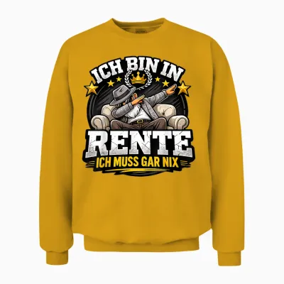 Rente 2026 Ruhestand Pension Pensionär Lustiges Rentner Unisex Sweatshirt - Gold