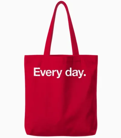 Designevery Day Retro Tote Bags - Red