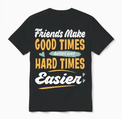Bestie Bff Shirts for 2 Matching Friendship Gift Unisex T-Shirt - Black