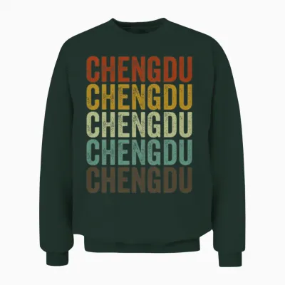 Chengdu China Retro Vintage Unisex Sweatshirt - Forest