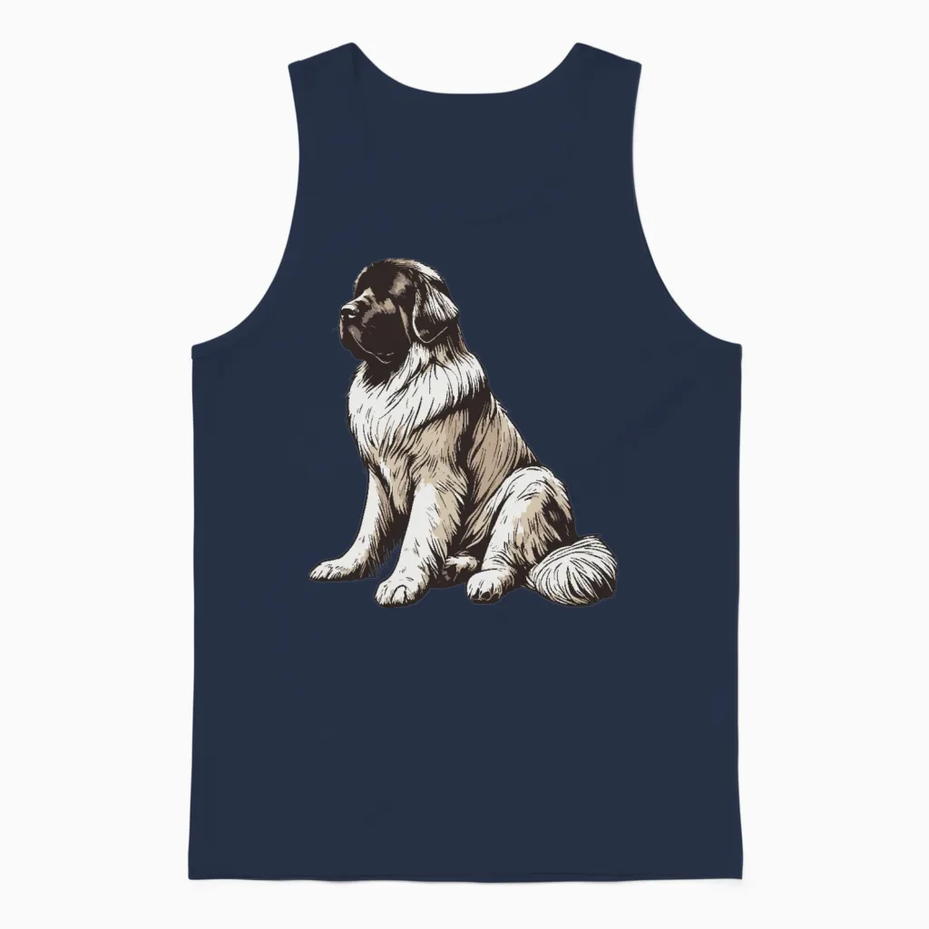 Newfoundland Dog Lovers Gift Unisex Tank Top in Navy